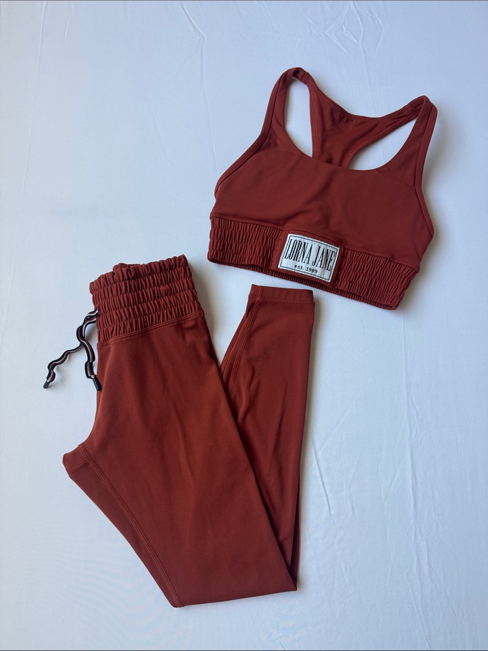 Lorna Jane Balboa 2 Piece Activewear Set Rust Orange Size XS